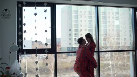 Romantic Couple Enjoying Time Together at Home Vídeo Stock 119632453