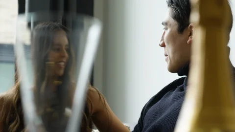 Romantic couple interact and having fun with each other at home Vídeos de archivo 111967652