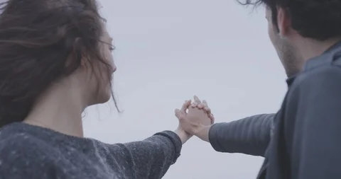 Romantic Couple Intertwining Hands 2 Stock Footage 94403256