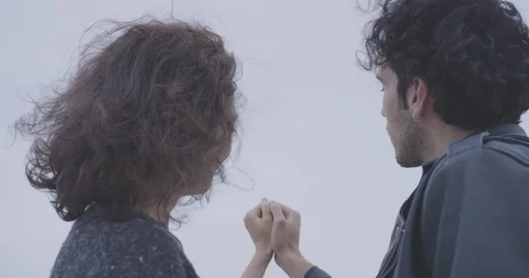 Romantic Couple Intertwining Hands Stock Footage 94403149
