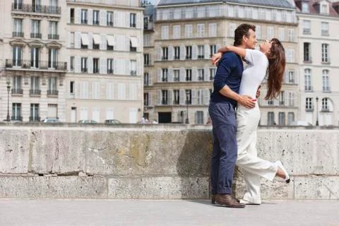 Romantic couple, Paris, Ile-de-France, France Foto stock