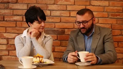 Romantic couple proposal in cafe Stock Footage 71813845