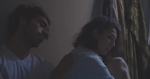 Romantic Couple Sit Together Stock Footage 94408070
