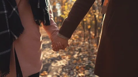 Romantic couple walking in forest. Stock Footage 100235669