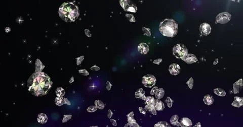 Romantic cute diamonds pattern on black. Gems background. Valentine's Day. event Stock Illustration