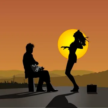 Romantic dance イラスト素材