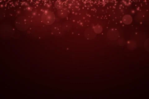 Romantic dark red background. Red shine. Glare bokeh. Glowing particles. Cele Illustration