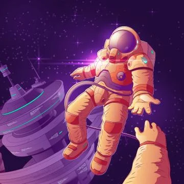 Romantic date in outer space concept Stock-Illustration
