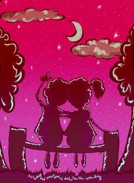 Romantic date. Valentine's Day. Stock Illustration