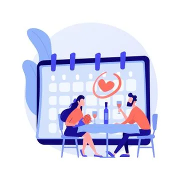 Romantic date vector concept metaphor Illustrazione stock