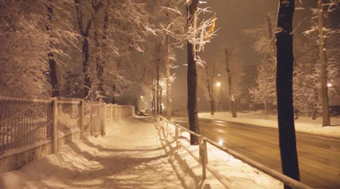 Romantic desert night winter background Video stock 35768769