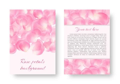 Romantic design with rose petals Illustrazione stock