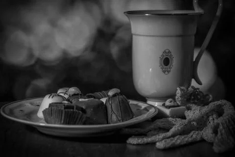 A Romantic Dessert Stock Photos