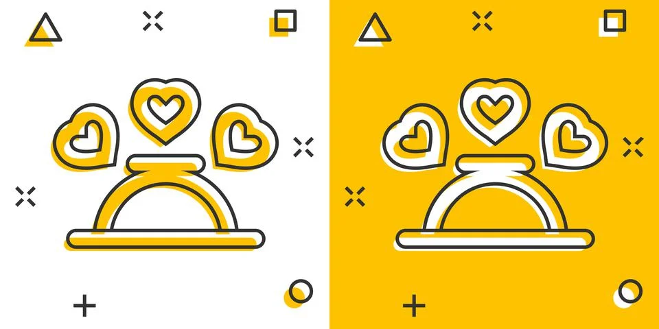 Romantic dinner icon in flat style. Cafe vector illustration on white isolate Stock Illustration