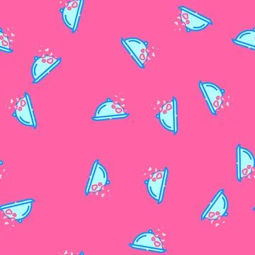Romantic dinner love vector seamless pattern Stock Illustration