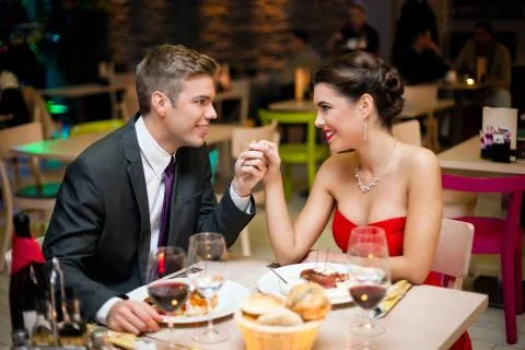 Romantic dinner Stock Photos