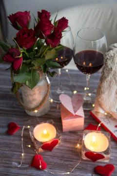 Romantic Dinner Stock Photos
