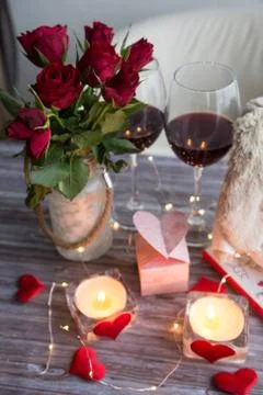 Romantic Dinner Stock Photos