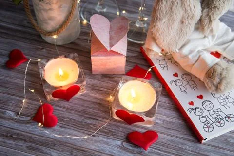 Romantic Dinner Stock Photos