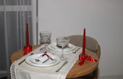 Romantic dinner Stock Photos