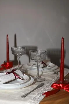 Romantic dinner Stock Photos