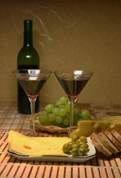 Romantic dinner for two Stock Photos