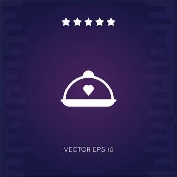 Romantic dinner vector icon 스톡 일러스트