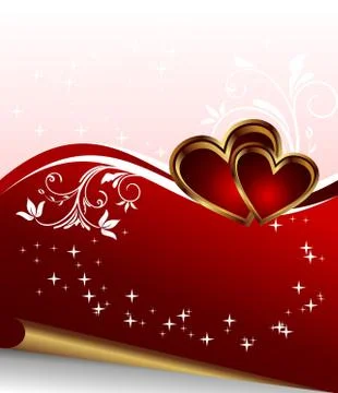 Romantic elegance background with heart Stock Illustration