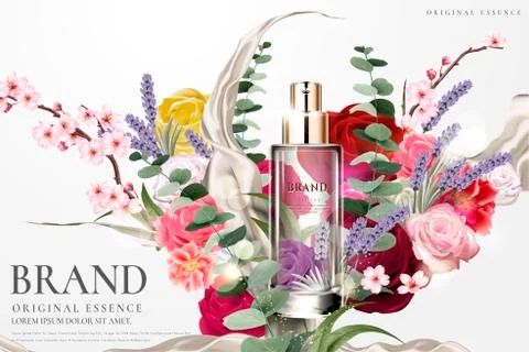 Romantic essence ads Stock Illustration