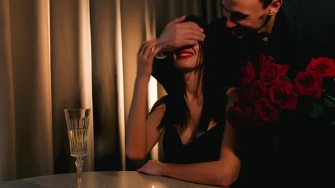 Romantic evening for a couple in love. Stock Footage 166759784