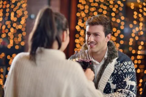 Romantic evening date Fotos Stock