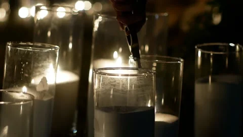 Romantic evening setting. Stock Footage 137948446