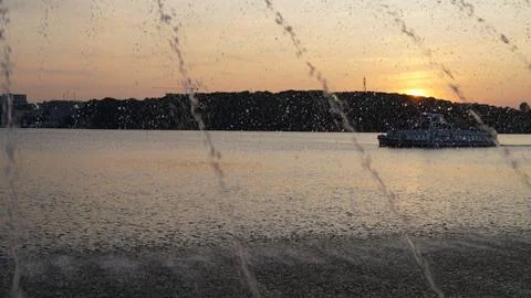 A romantic evening in Ternopil 스톡 사진