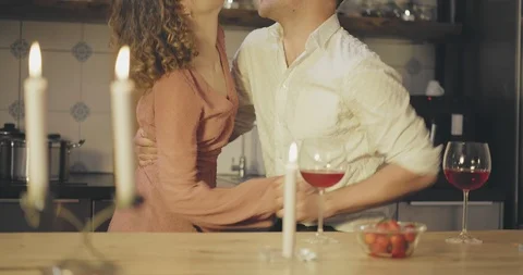 Romantic evening with wine Stock Footage 114118785