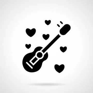 Romantic event black flat vector icon Stock Illustration