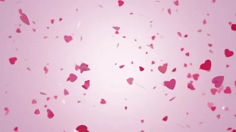 Romantic Falling Heart Petals Background Video stock 321378562