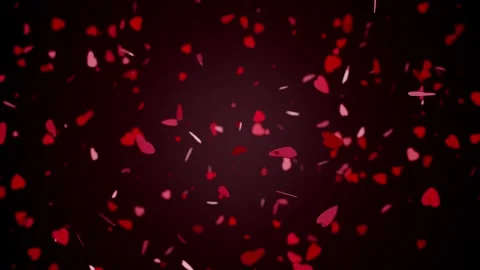 Romantic Falling Heart Petals Background Video stock 321378563