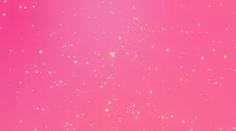 Romantic festive pink background with flickering yellow white particles Stock Footage 68534496