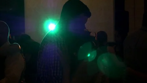 Romantic First Slow Dance Disco Ball Lights Reception Party Stock Footage 96268944