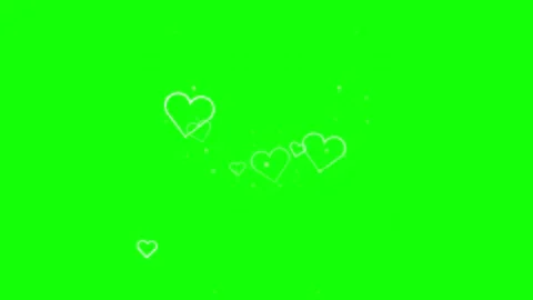 Romantic Floating Heart Shapes and Smoke Trails on Green Screen 스톡 동영상 336661812