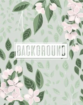 Romantic floral background Stock Illustration