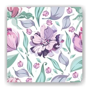 Romantic floral background pattern イラスト素材