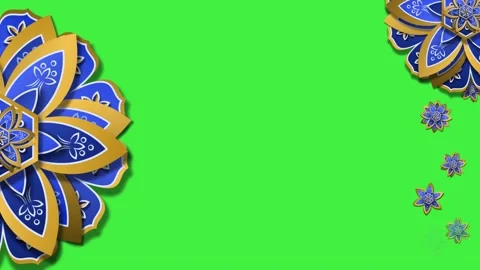 Romantic floral border loop with soft glowing elements Video stock 310702742