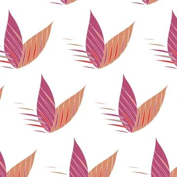 Romantic floral seamless pattern in red tones Stockillustratie
