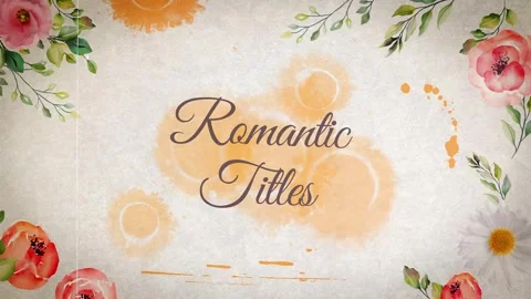 Romantic Floral Title Sequence 库存 After Effects