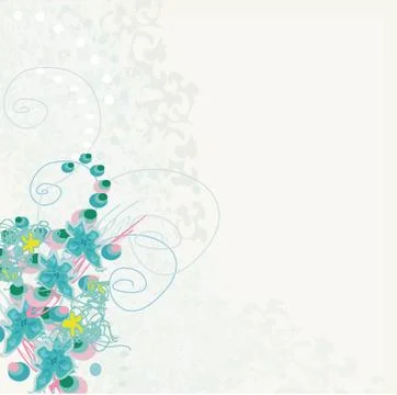 Romantic flower abstract background invitation card Stock Illustration