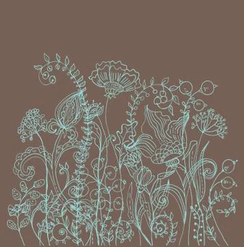 Romantic flower background Stock Illustration