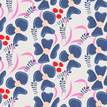 Romantic flower seamless pattern Stock Illustration