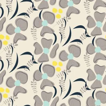 Romantic flower seamless pattern Stock Illustration