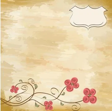 Romantic flowers background Stock Illustration